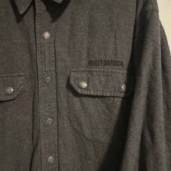 Harley-Davidson Black Lightweight Shirt Jacket reversible w/ logo on back - Picture 6 of 7